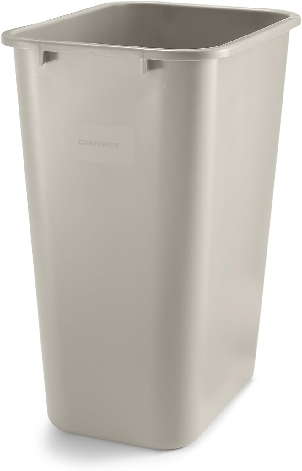 image:imageCOASTWIDE Professional Indoor Trash Can Without Lid Black Soft Molded Plastic 7 Gallon CW56429Beige