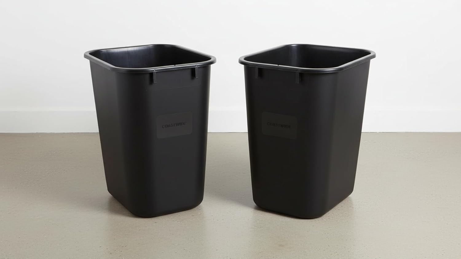 image:imageCOASTWIDE Professional Indoor Trash Can Without Lid Black Soft Molded Plastic 7 Gallon CW56429Black