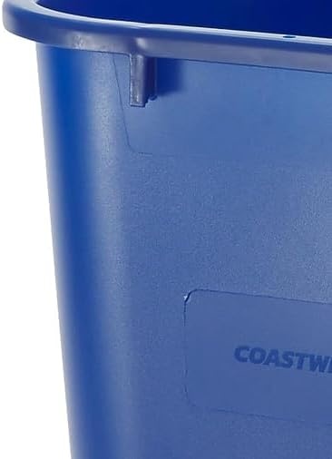 image:imageCOASTWIDE Professional Indoor Trash Can Without Lid Black Soft Molded Plastic 7 Gallon CW56429Blue