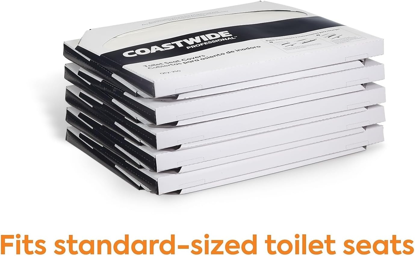 image:imageCoastwide Professional Toilet Seat Covers 087 x 1043 250Pack 10 PacksCarton10 Pack