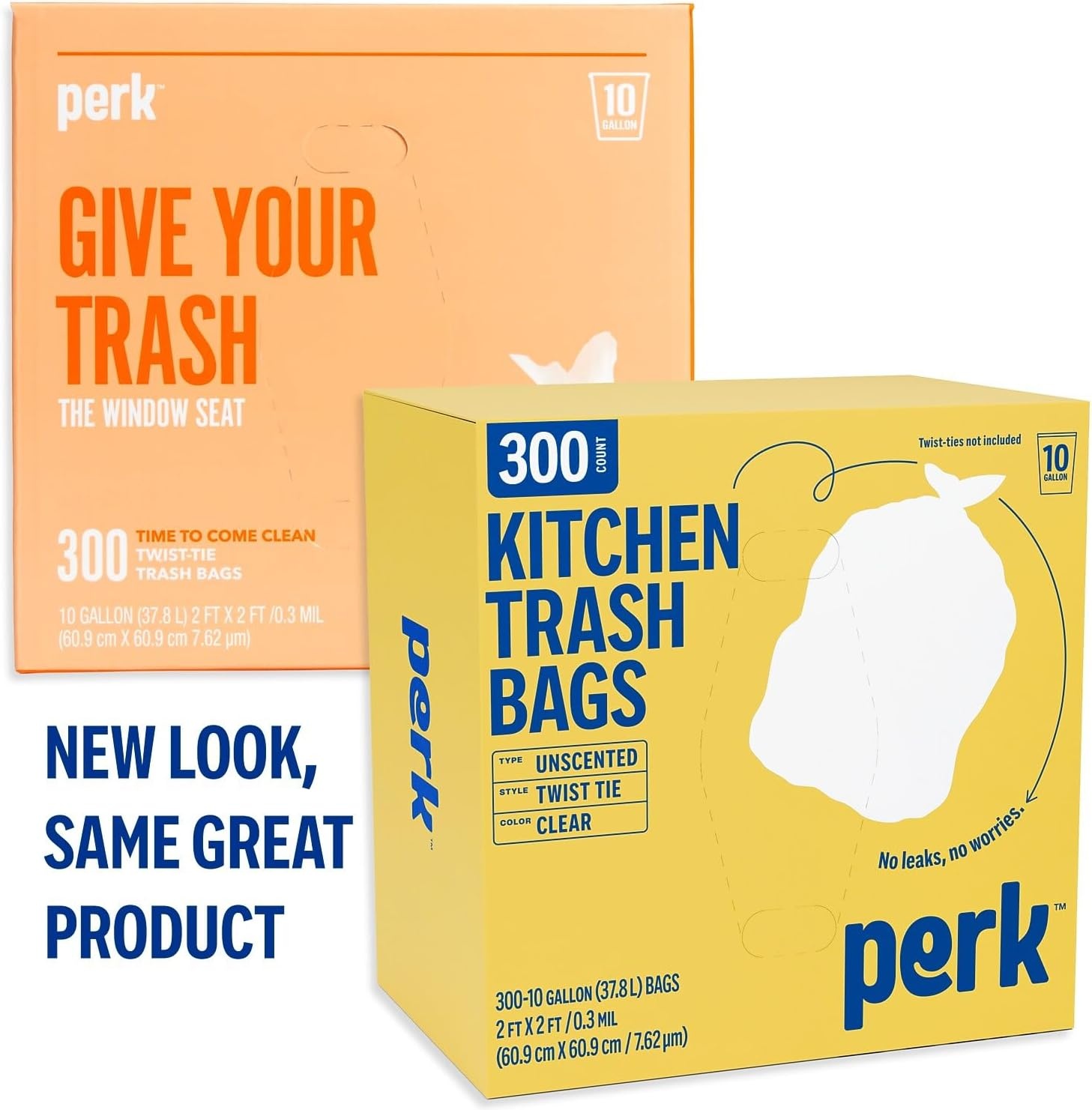 image:imagePERK Black 45 Gallon Trash Bag Low Density 11 Mil10 Gallon