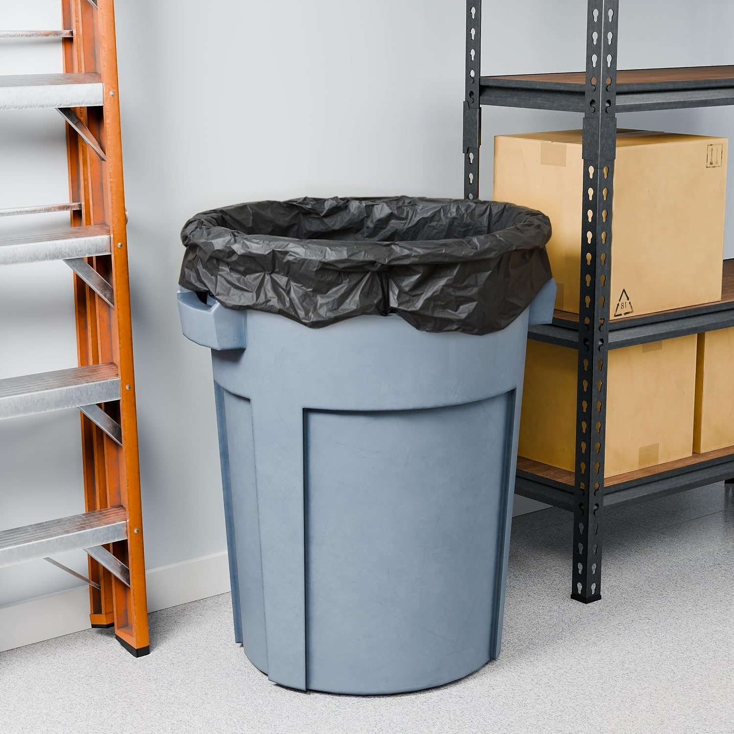 image:imagePERK Black 45 Gallon Trash Bag Low Density 11 Mil45 Gallon