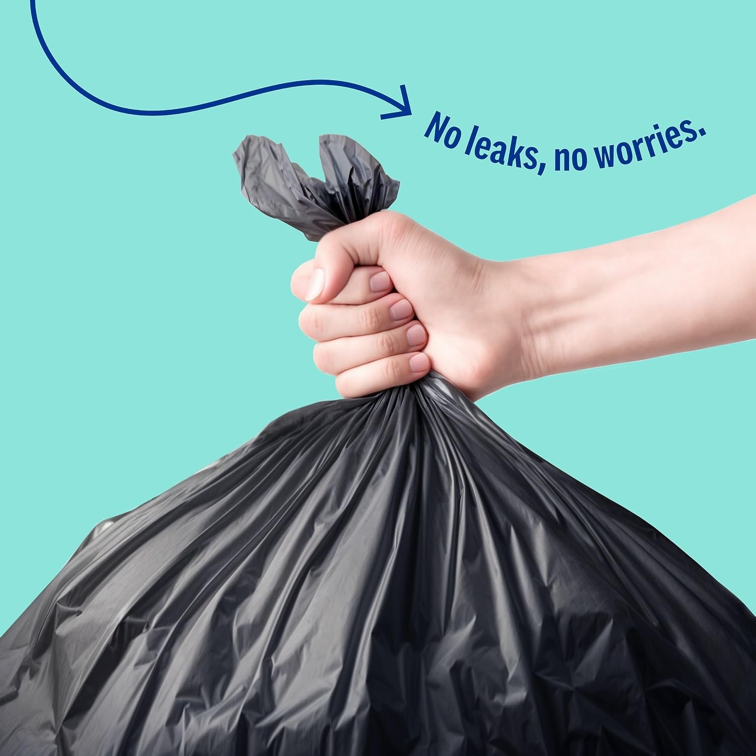 image:imagePERK Black 45 Gallon Trash Bag Low Density 11 Mil45 Gallon