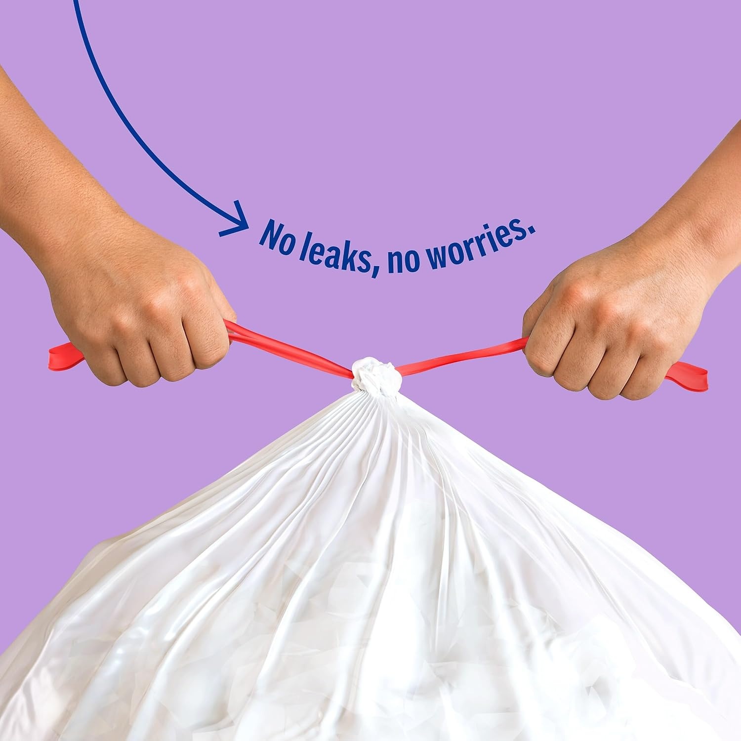image:imagePERK Kitchen White Trash Bags 13 Gallon Garbage Can Liners Drawstring Closure Great for Home Office Classroom 100Pack100 Pack