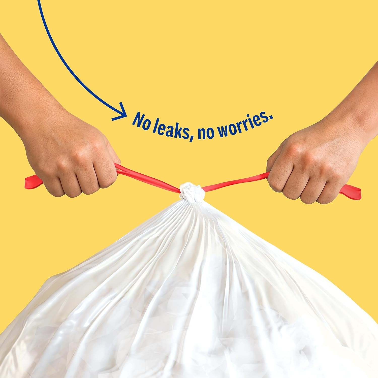 image:imagePERK Kitchen White Trash Bags 13 Gallon Garbage Can Liners Drawstring Closure Great for Home Office Classroom 100Pack50 Pack