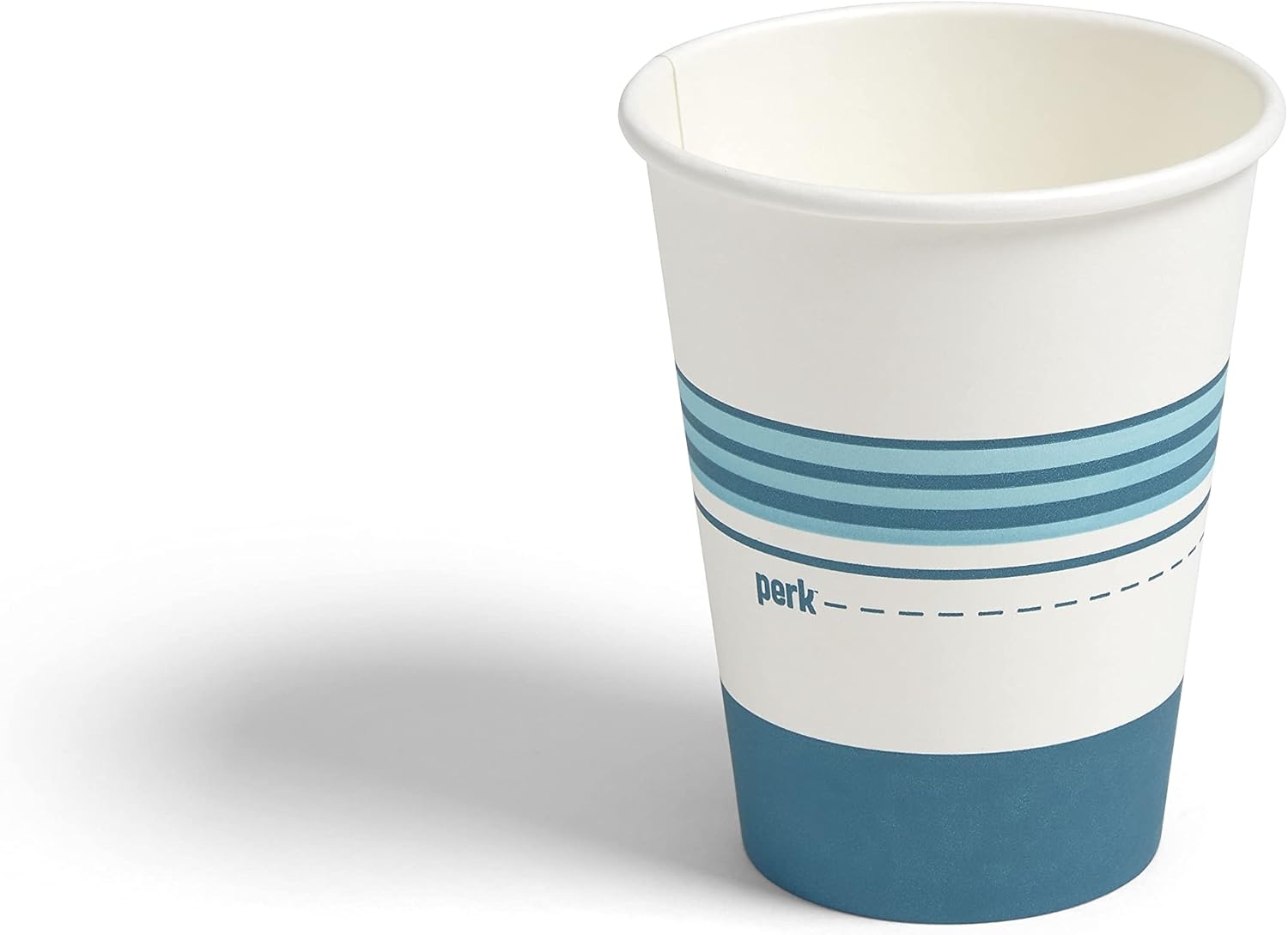 image:imagePerk 12 Oz Paper Hot Cups 500 Count Bulk Disposable Coffee Cups for Hot Beverages WhiteBlue50 Pack