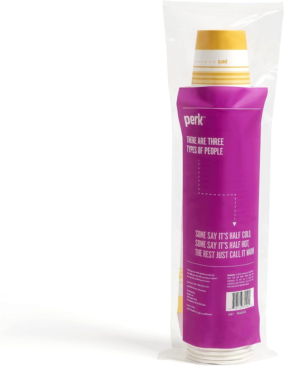 image:imagePerk 12 Oz Paper Hot Cups 500 Count Bulk Disposable Coffee Cups for Hot Beverages WhiteBlue50 Pack