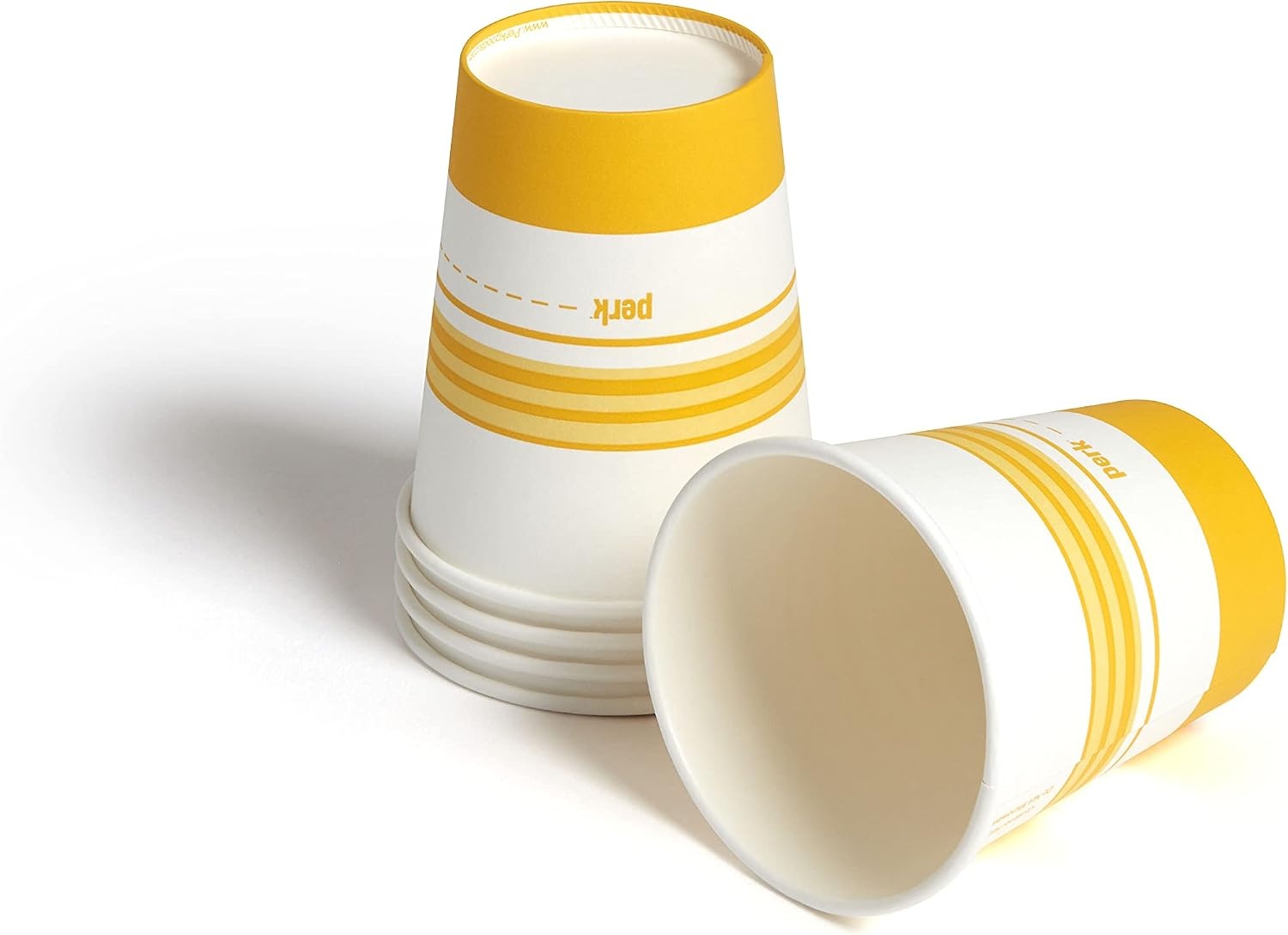 image:imagePerk 12 Oz Paper Hot Cups 500 Count Bulk Disposable Coffee Cups for Hot Beverages WhiteBlue50 Pack