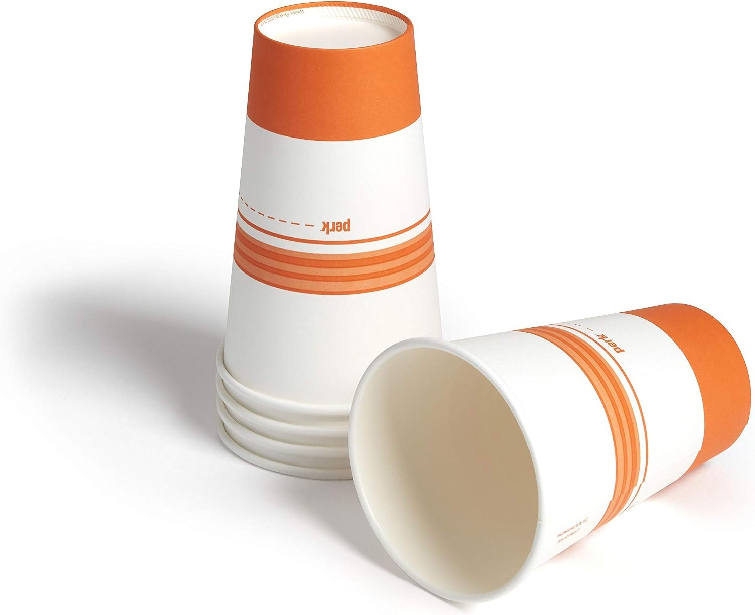 image:imagePerk 12 Oz Paper Hot Cups 500 Count Bulk Disposable Coffee Cups for Hot Beverages WhiteBlue50 Pack