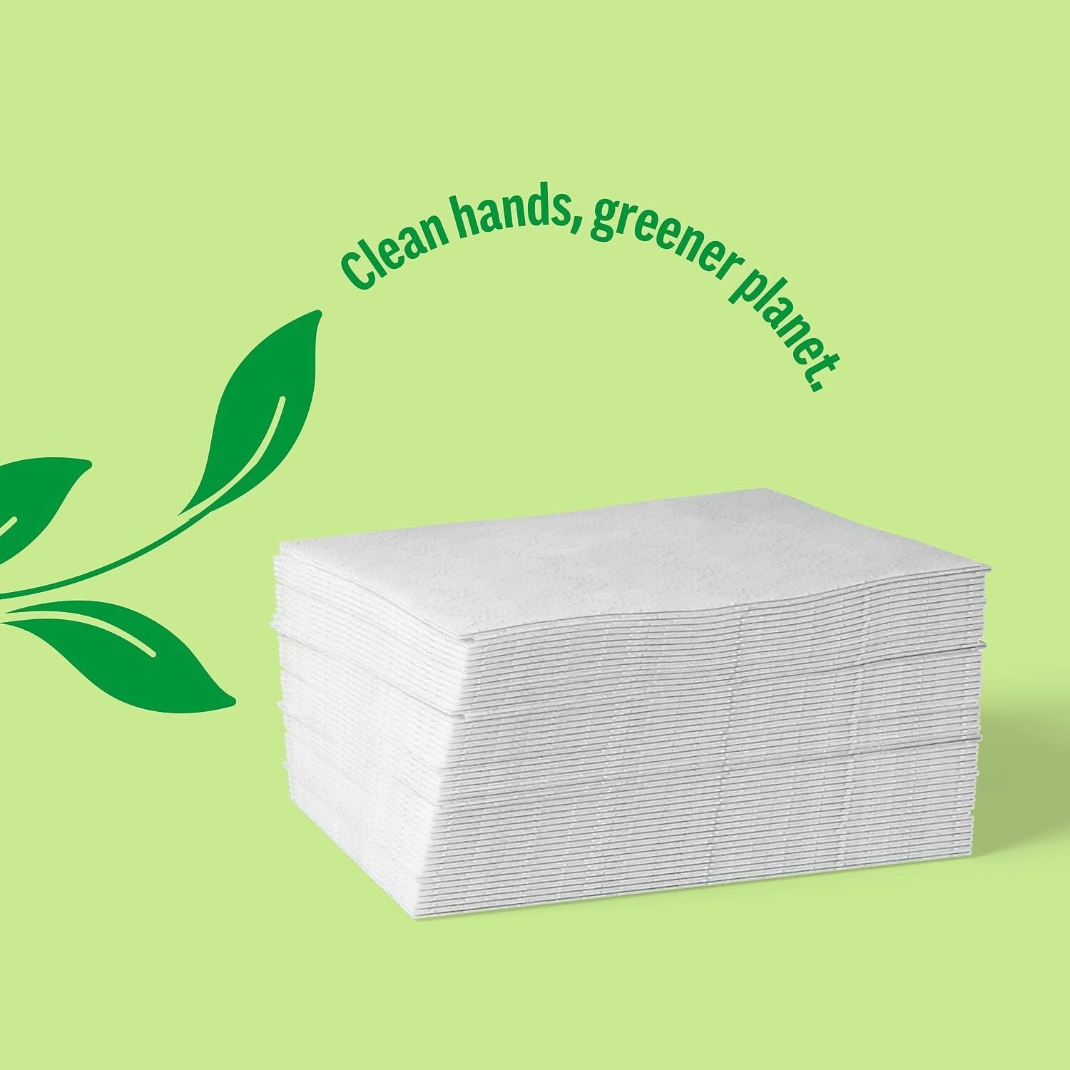 image:imagePerk Eco Recycled Lunch Napkin 1ply White 400 NapkinsPack 12 PacksCarton12 Pack