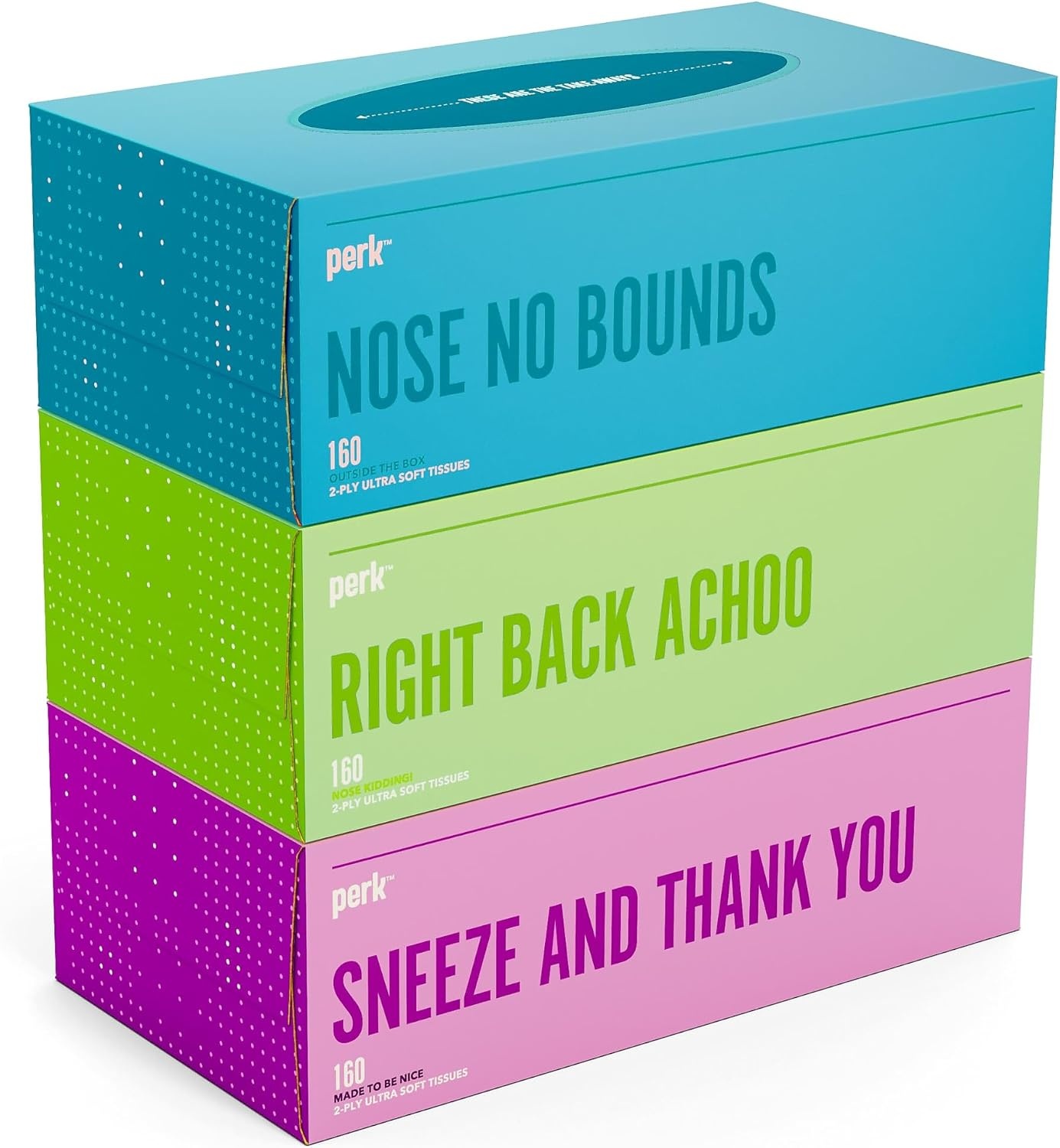 image:imagePerk UltraSoft Facial Tissues 2Ply Gentle amp Durable 95 Tissues per Box 6 Cube Pack White3 Pack