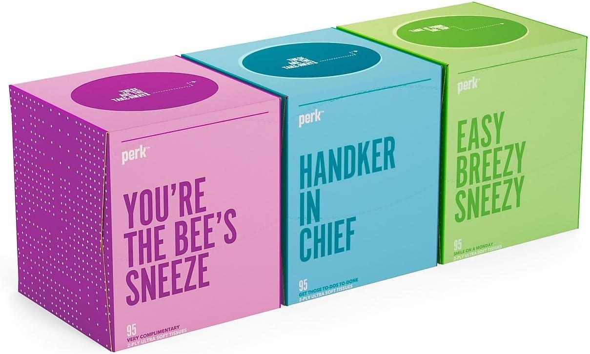 image:imagePerk UltraSoft Facial Tissues 2Ply Gentle amp Durable 95 Tissues per Box 6 Cube Pack White36 Count Pack of 1