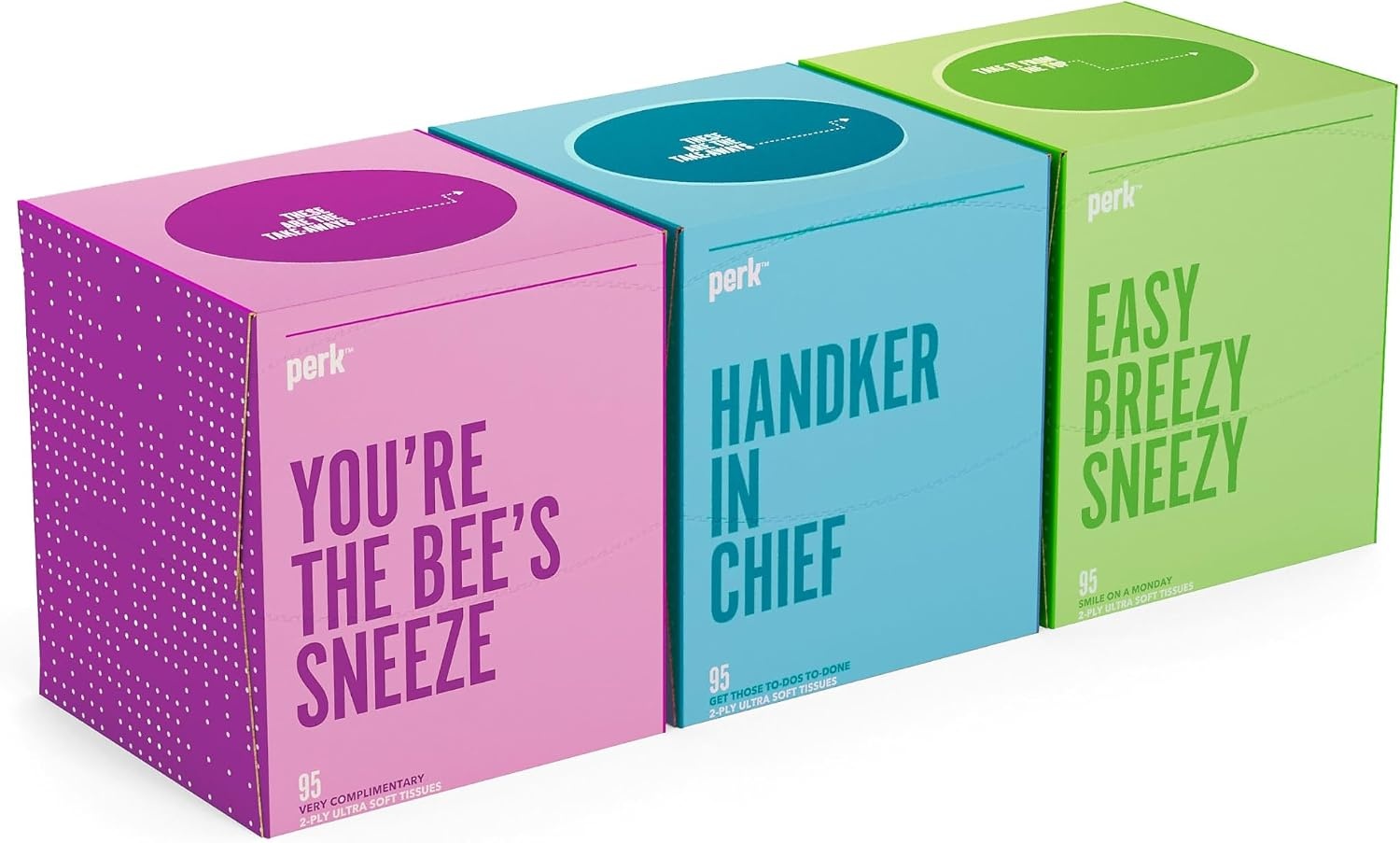 image:imagePerk UltraSoft Facial Tissues 2Ply Gentle amp Durable 95 Tissues per Box 6 Cube Pack White36 Count Pack of 1