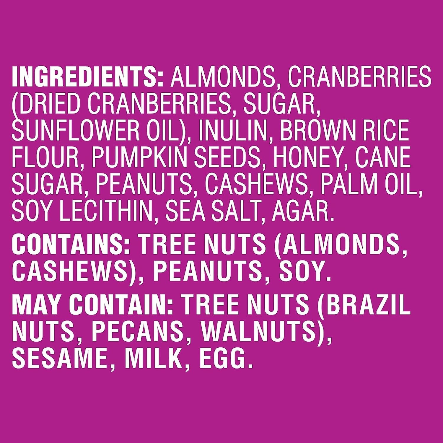image:imagePick Me Up Provisions Mini Gluten Free Salted Caramel Dark Chocolate Nut Bar 20 Bars Perfect for Lunches Protein SnackCranberry Almond