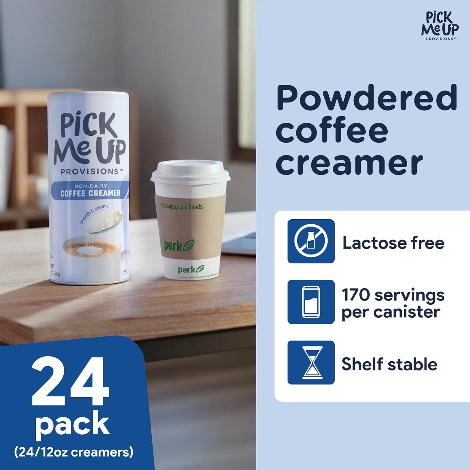 image:imagePick Me Up Provisions Original Powdered Creamer 16 oz 8Pack PM624289084912 Oz 24 Pack