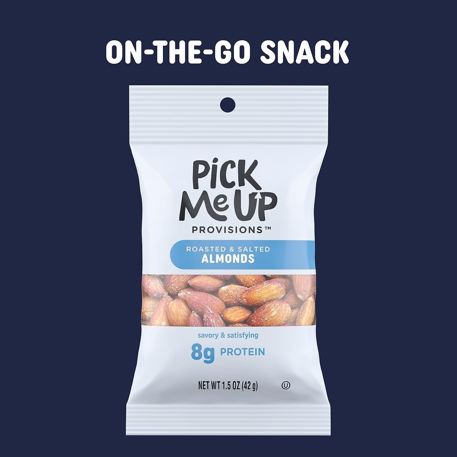 image:imagePick Me Up Provisions Roasted amp Salted Peanuts 36 SingleServe 2 oz Bags HighProtein Snack Packs for Work Travel amp LunchesAlmonds