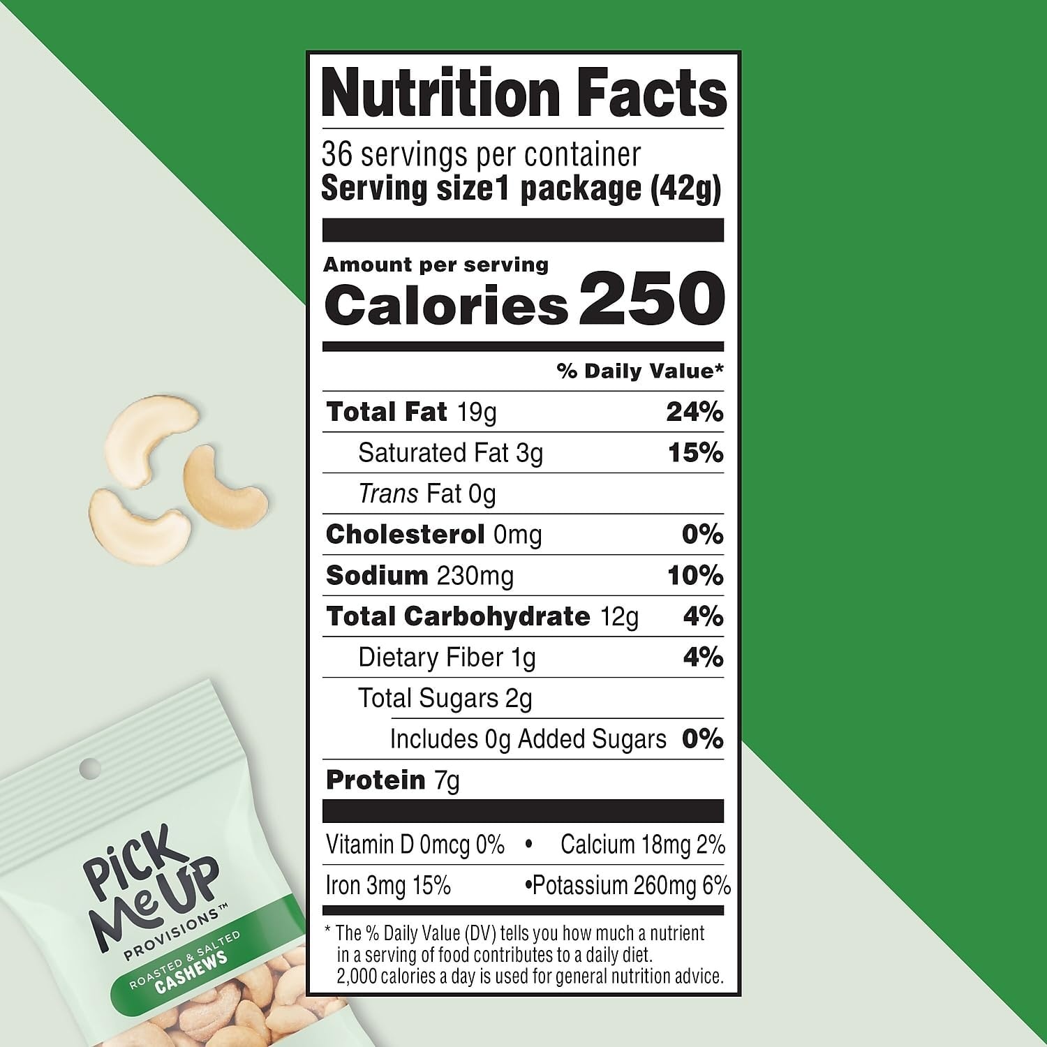 image:imagePick Me Up Provisions Roasted amp Salted Peanuts 36 SingleServe 2 oz Bags HighProtein Snack Packs for Work Travel amp LunchesCashews