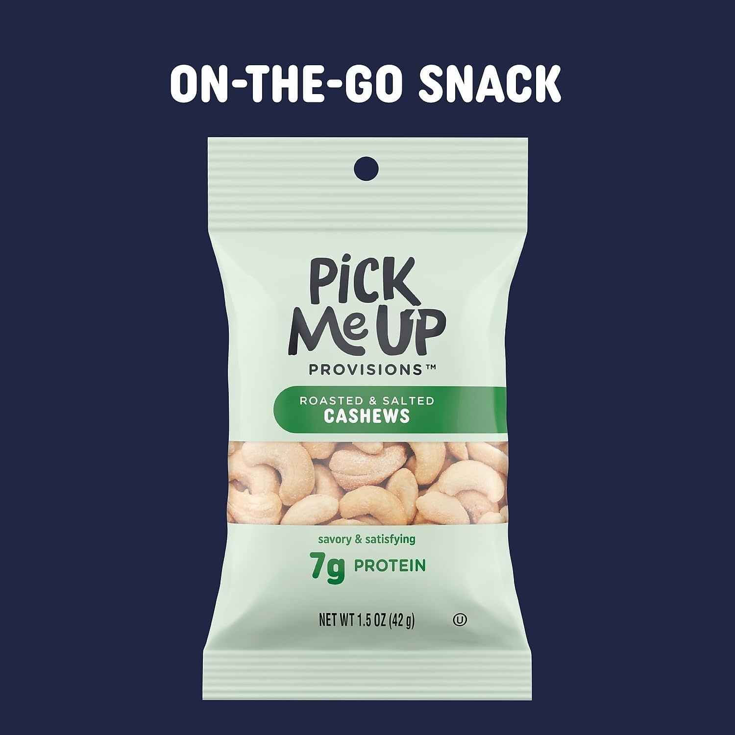 image:imagePick Me Up Provisions Roasted amp Salted Peanuts 36 SingleServe 2 oz Bags HighProtein Snack Packs for Work Travel amp LunchesCashews