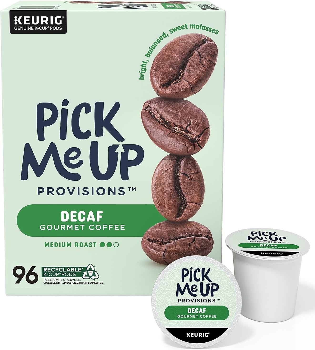 image:imagePick Me Up Provisions SingleServe Coffee Capsules amp Pods Colombian Medium Roast 96 Count KCup Compatible Single Serve Coffee Breakroom Office 100 Arabica Coffee96 Count