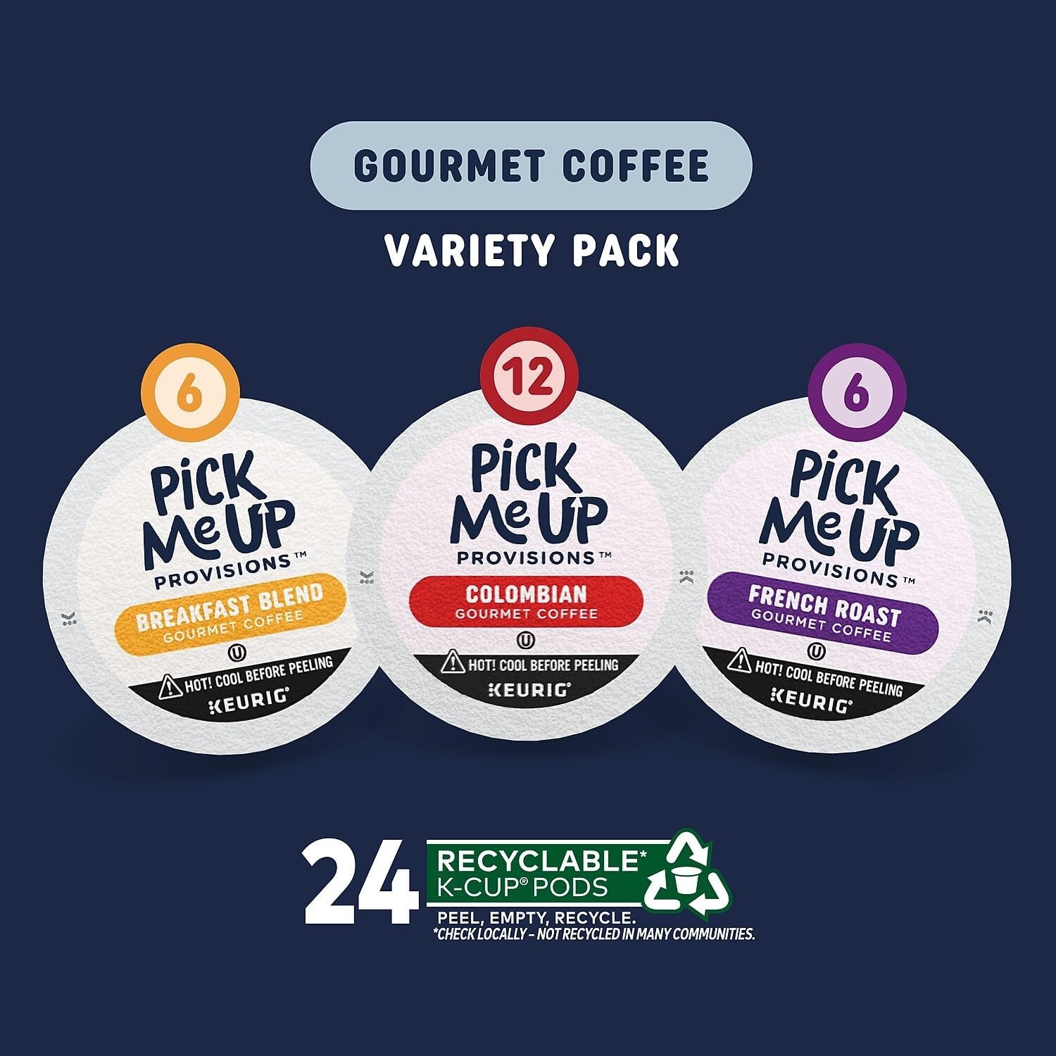 image:imagePick Me Up Provisions SingleServe Coffee Capsules amp Pods Colombian Medium Roast 96 Count KCup Compatible Single Serve Coffee Breakroom Office 100 Arabica Coffee24 Count Pack of 1