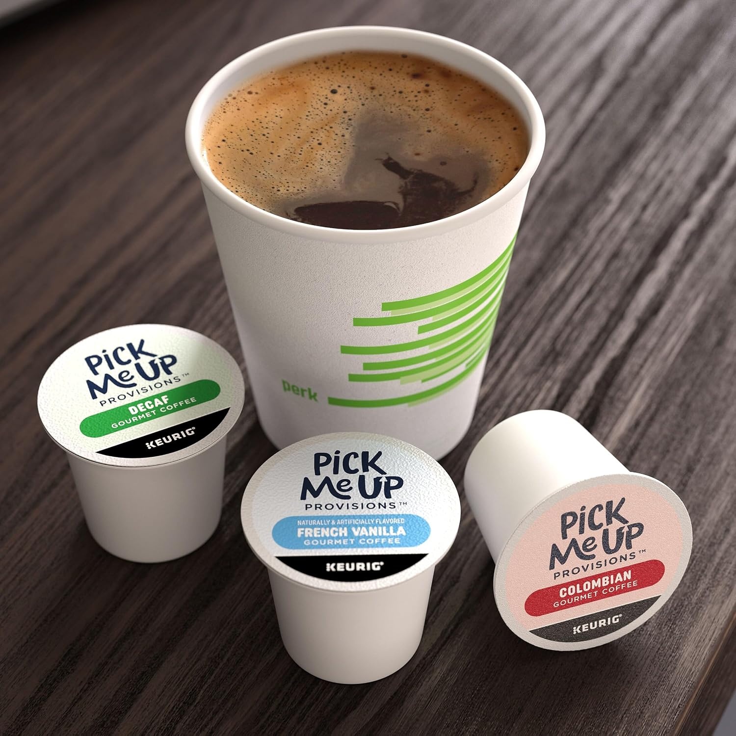 image:imagePick Me Up Provisions SingleServe Coffee Capsules amp Pods Colombian Medium Roast 96 Count KCup Compatible Single Serve Coffee Breakroom Office 100 Arabica Coffee1 Count Pack of 96