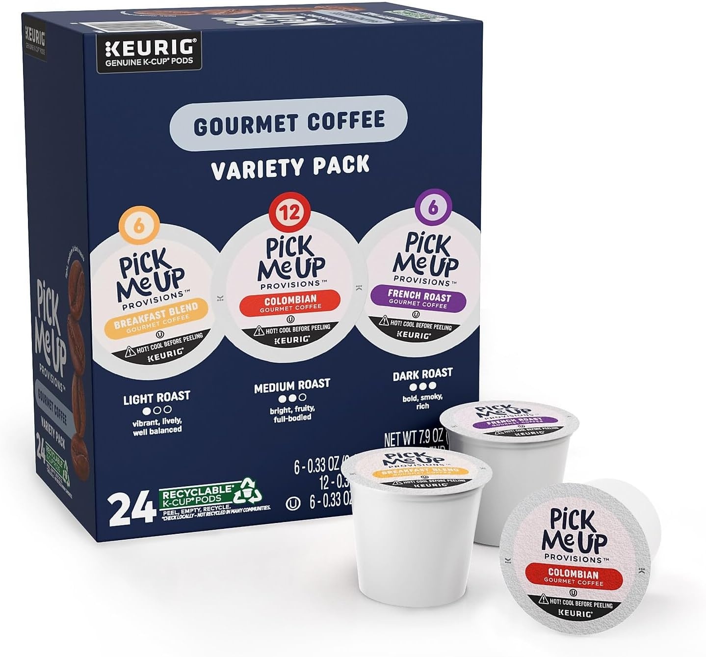 image:imagePick Me Up Provisions SingleServe Coffee Capsules amp Pods Colombian Medium Roast 96 Count KCup Compatible Single Serve Coffee Breakroom Office 100 Arabica Coffee24 Count Pack of 1