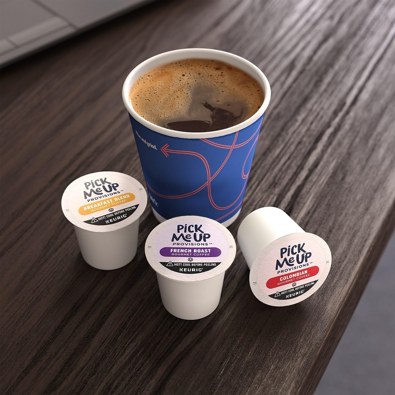 image:imagePick Me Up Provisions SingleServe Coffee Capsules amp Pods Colombian Medium Roast 96 Count KCup Compatible Single Serve Coffee Breakroom Office 100 Arabica Coffee24 Count Pack of 1