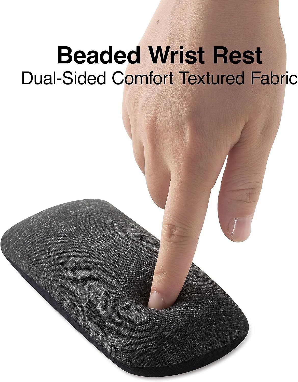 image:imageSTAPLES Beaded Keyboard Wrist Rest Ergonomic NonSlip Support Cushion for Comfortable Typing Durable BeadFilled Design for Office amp Computer Use Black