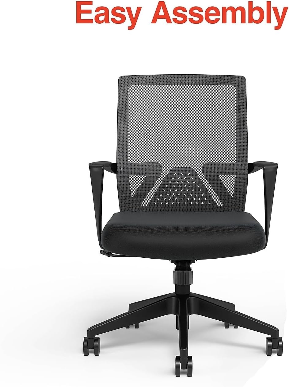 image:imageSTAPLES Cartwright Ergonomic Office Desk Chair Adjustable with Breathable Mesh amp Lumbar Support Perfect for Home amp Office Black