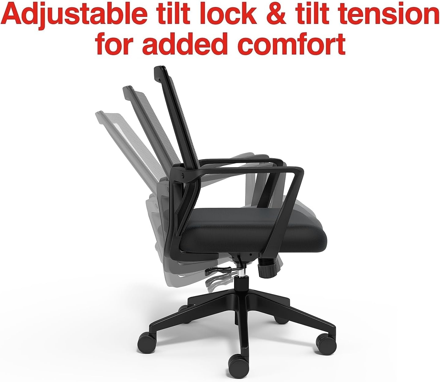 image:imageSTAPLES Cartwright Ergonomic Office Desk Chair Adjustable with Breathable Mesh amp Lumbar Support Perfect for Home amp Office Black