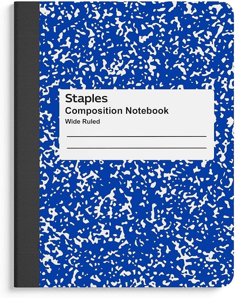 image:imageSTAPLES Composition Notebook 975 x 75 Wide Ruled Assorted Colors 48Pack