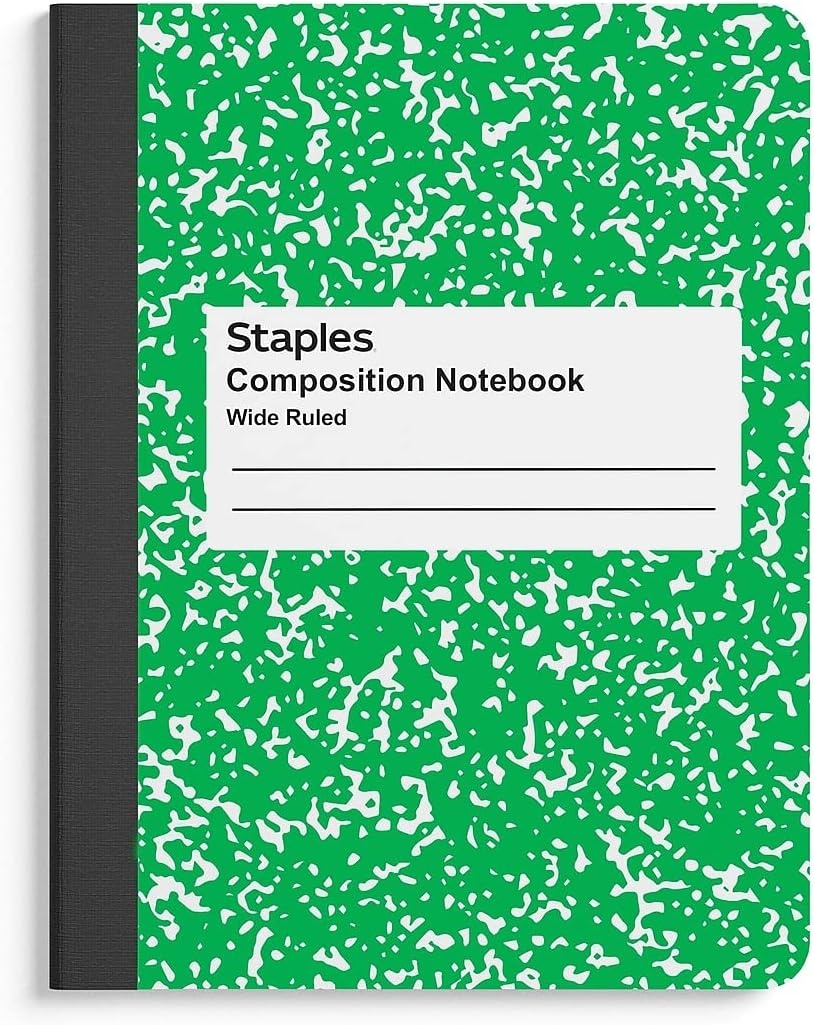 image:imageSTAPLES Composition Notebook 975 x 75 Wide Ruled Assorted Colors 48Pack