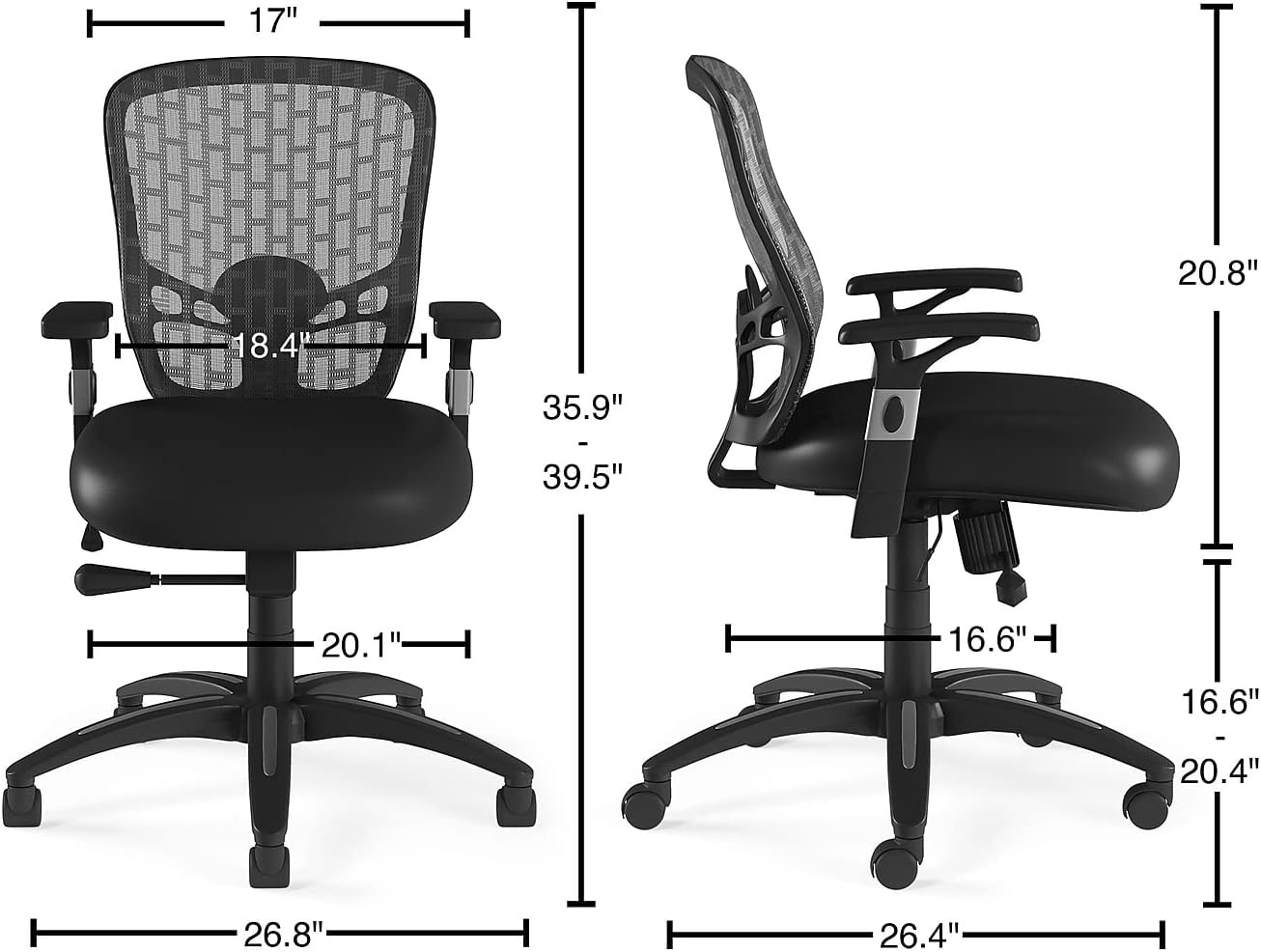 image:imageSTAPLES Ergonomic Task Chair Mesh Black