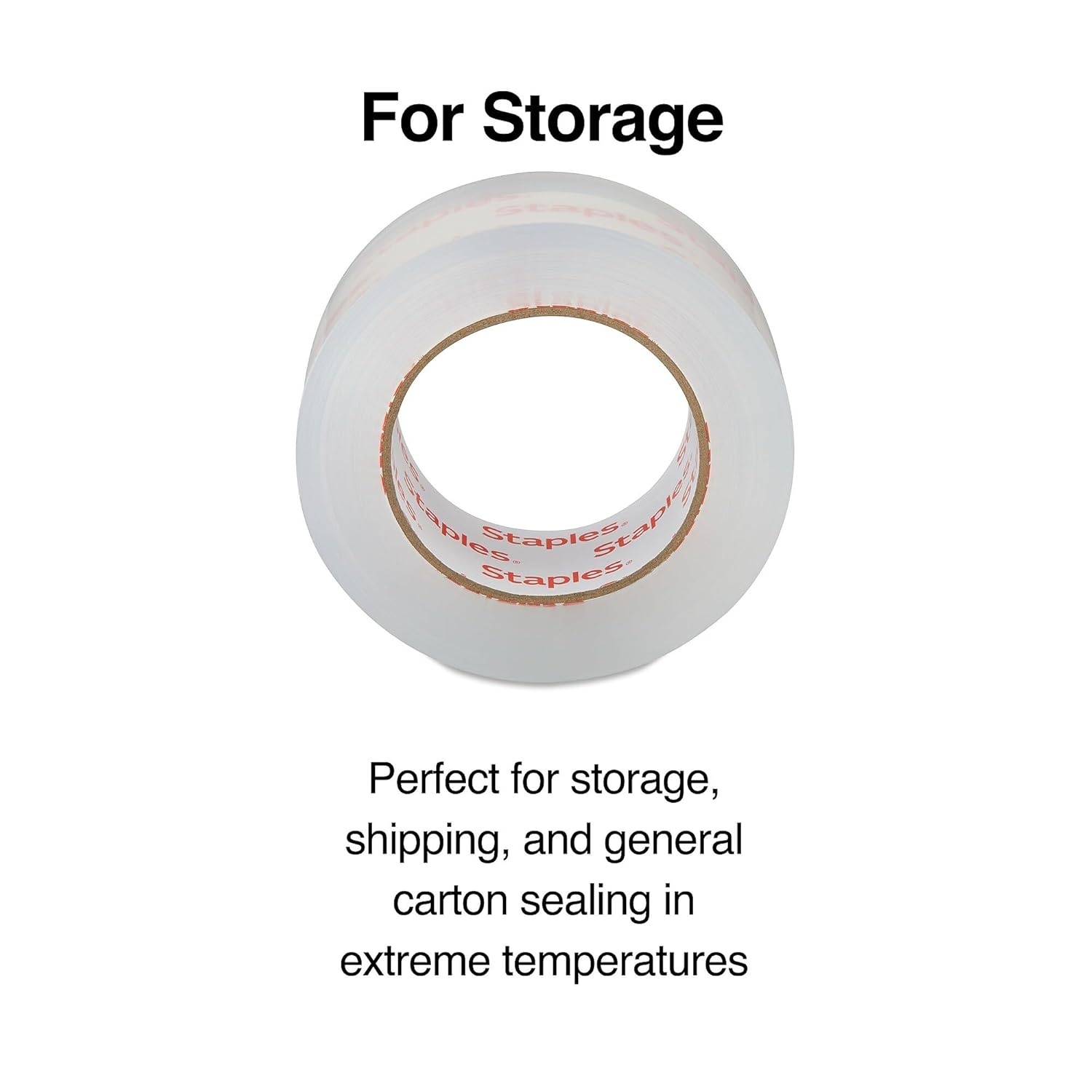 image:imageSTAPLES ExtraLong Moving amp Storage Tape 188 x 109 Yards Clear 12Carton ST6100852208VS