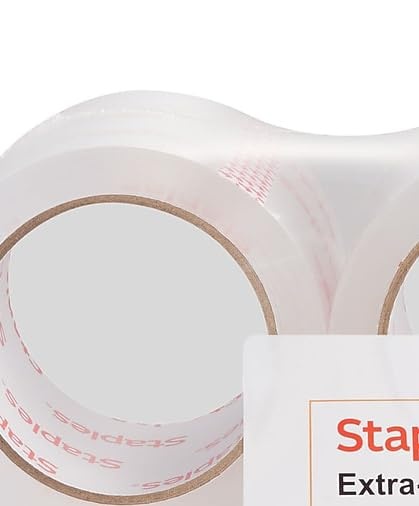 image:imageSTAPLES ExtraWide Moving amp Storage Packing Tape 283 x 546 Yards Clear 12 RollsCarton ST6101052209VS