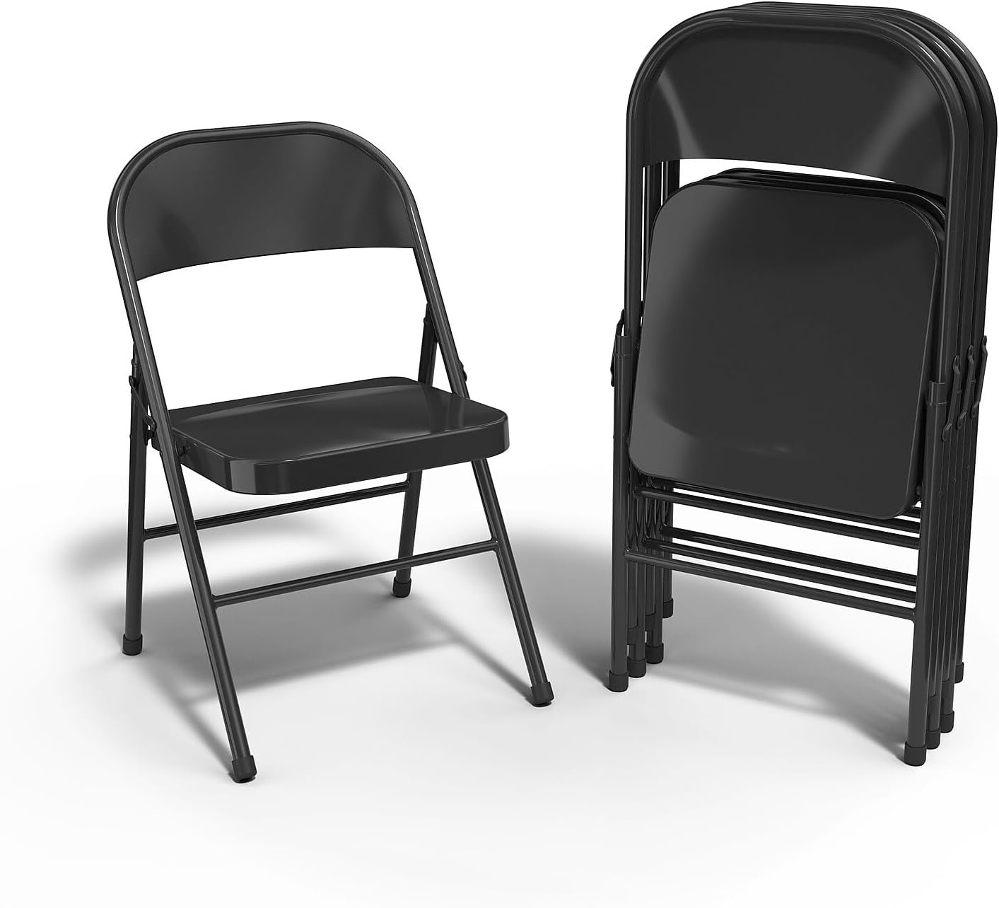 image:imageSTAPLES Folding amp Stacking Chair TaupeBlack