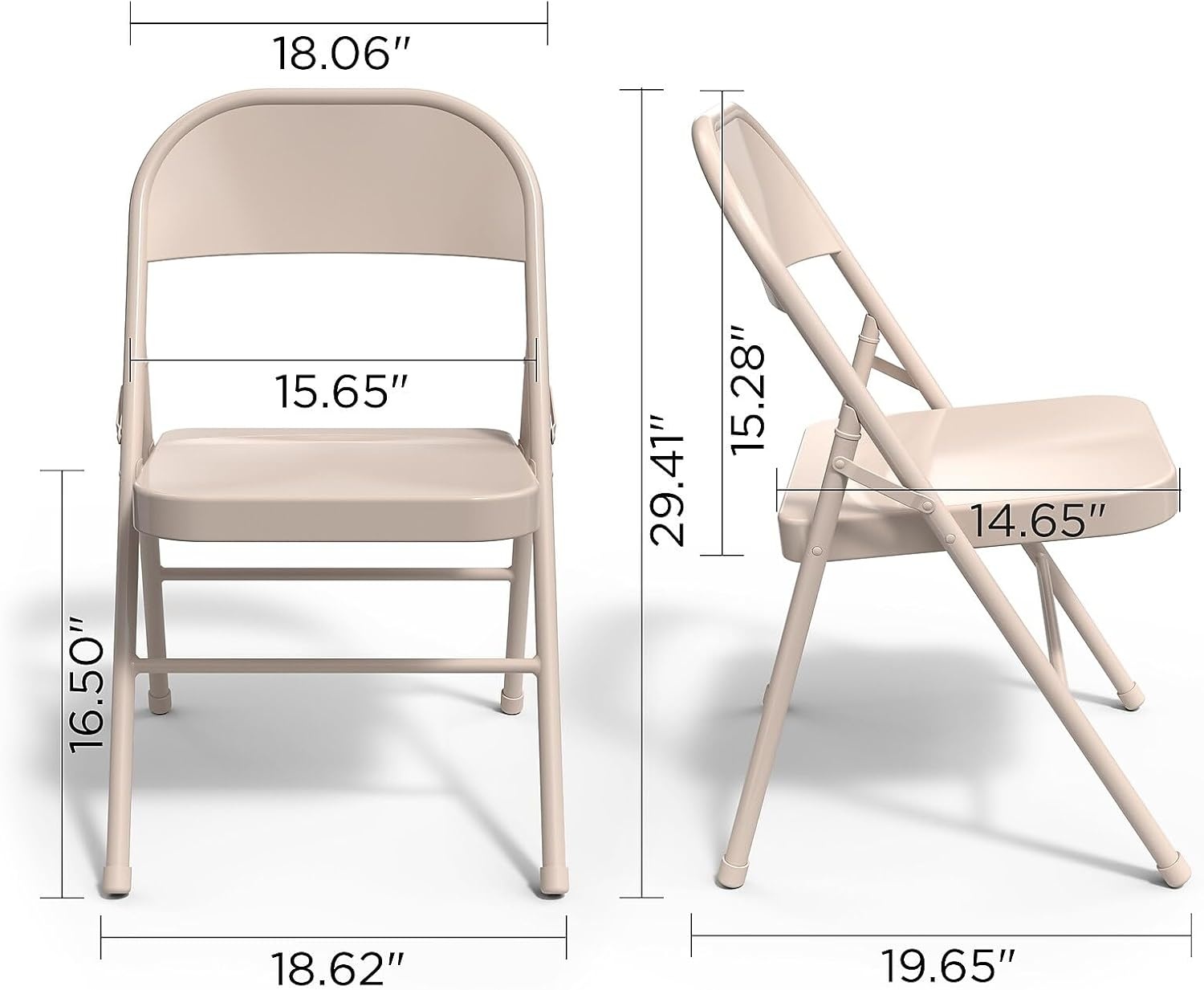 image:imageSTAPLES Folding amp Stacking Chair TaupeTaupe
