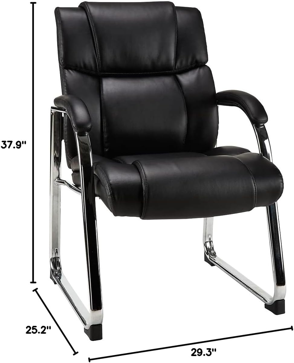 image:imageSTAPLES Guest amp Reception Chair Bonded Leather