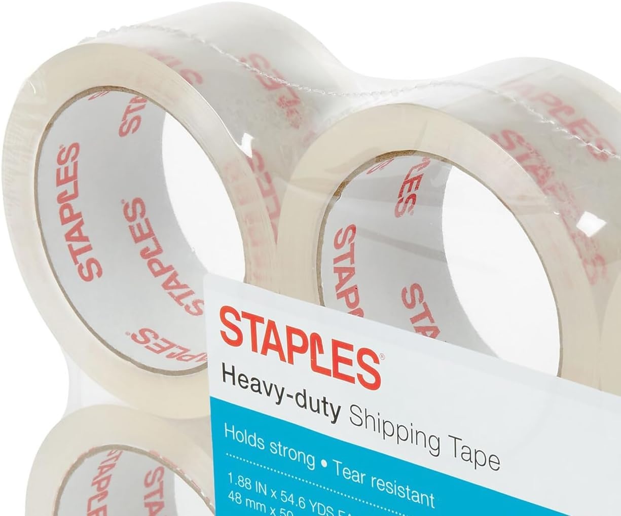 image:imageSTAPLES HeavyDuty Shipping Packing Tape 188 x 546 Yards 6Rolls6 Pack