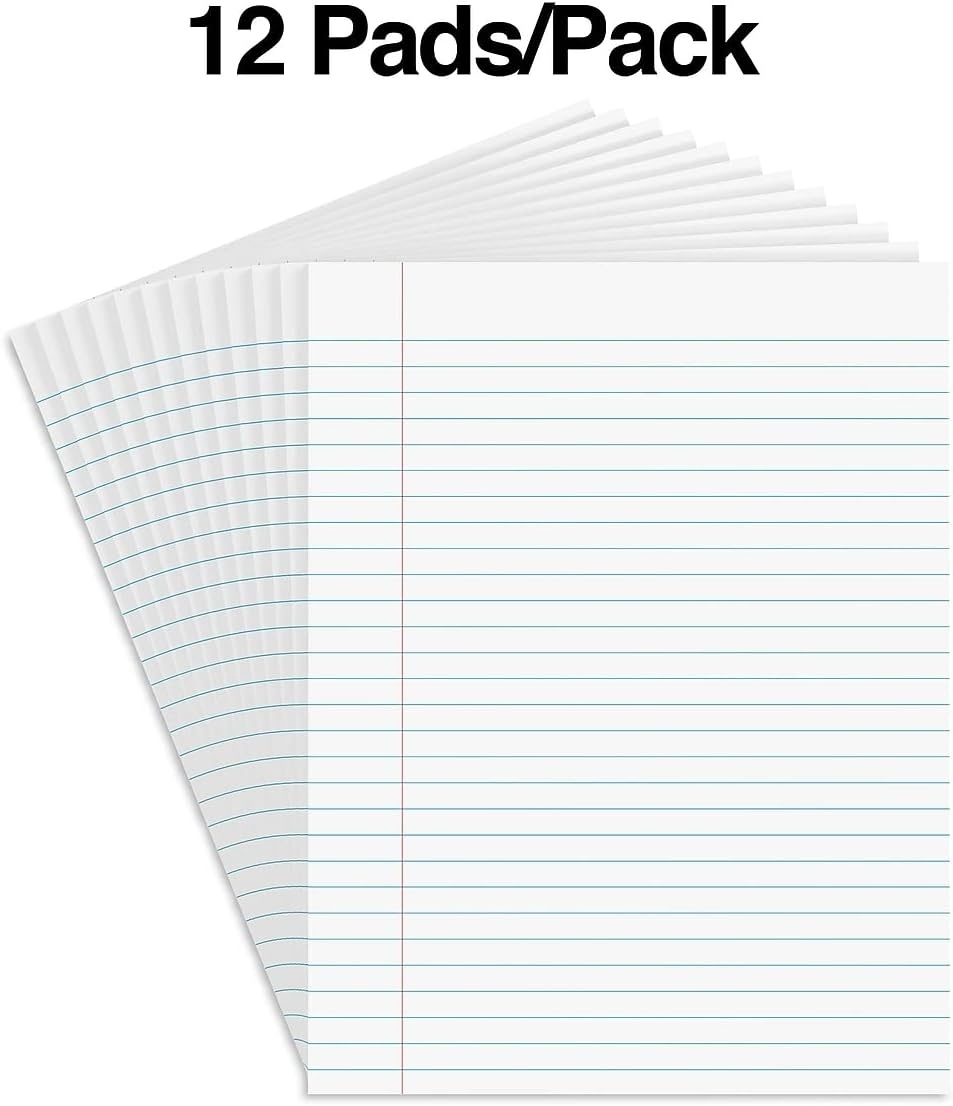 image:imageSTAPLES Legal Pads 85 x 11 Wide Ruled Perforated 50 SheetsPad 12PackScratchpad 12 Pack