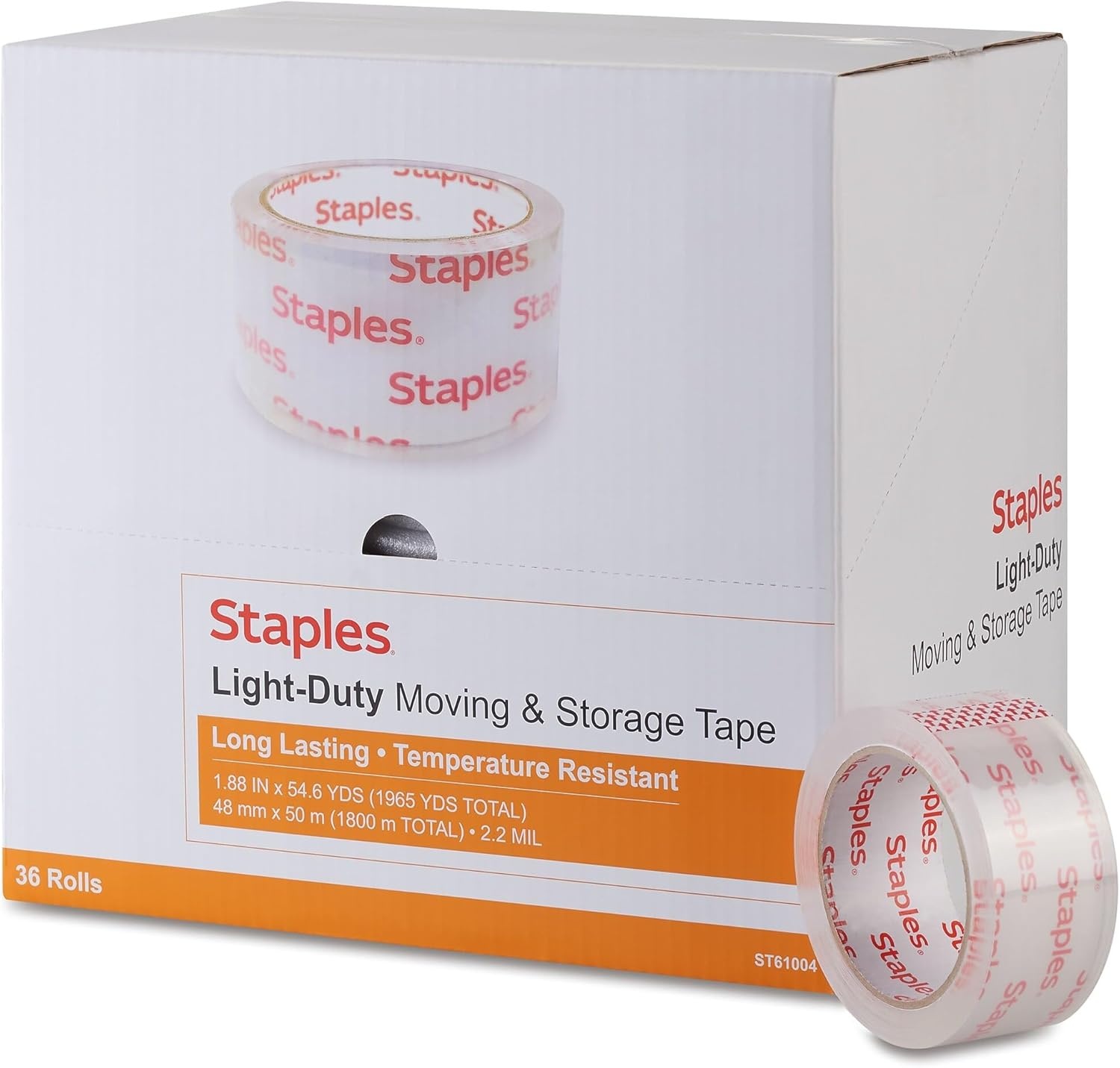 image:imageSTAPLES Lightweight Moving amp Storage Packing Tape 188 x 546 Yards 36Rolls36 Pack