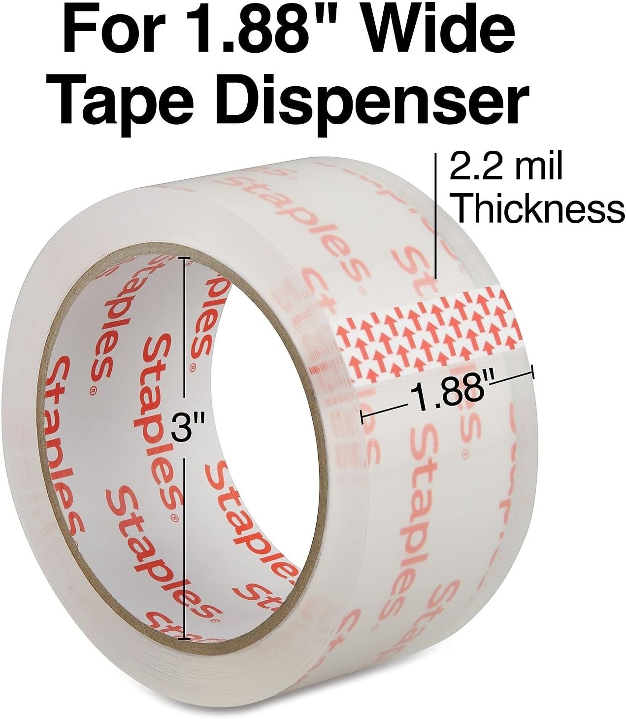image:imageSTAPLES Lightweight Moving amp Storage Packing Tape 188 x 546 Yards 36Rolls36 Pack