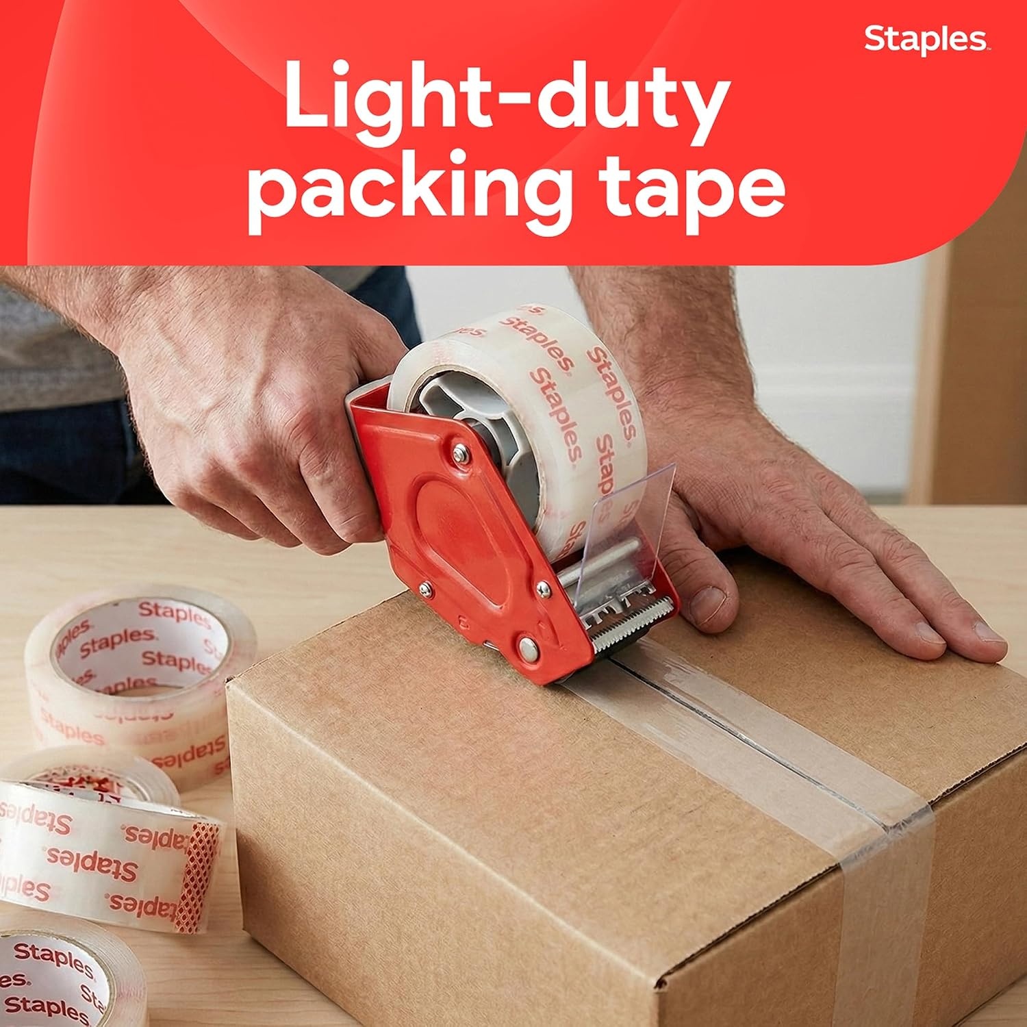 image:imageSTAPLES Lightweight Moving amp Storage Packing Tape 188 x 546 Yards 36Rolls6 Pack