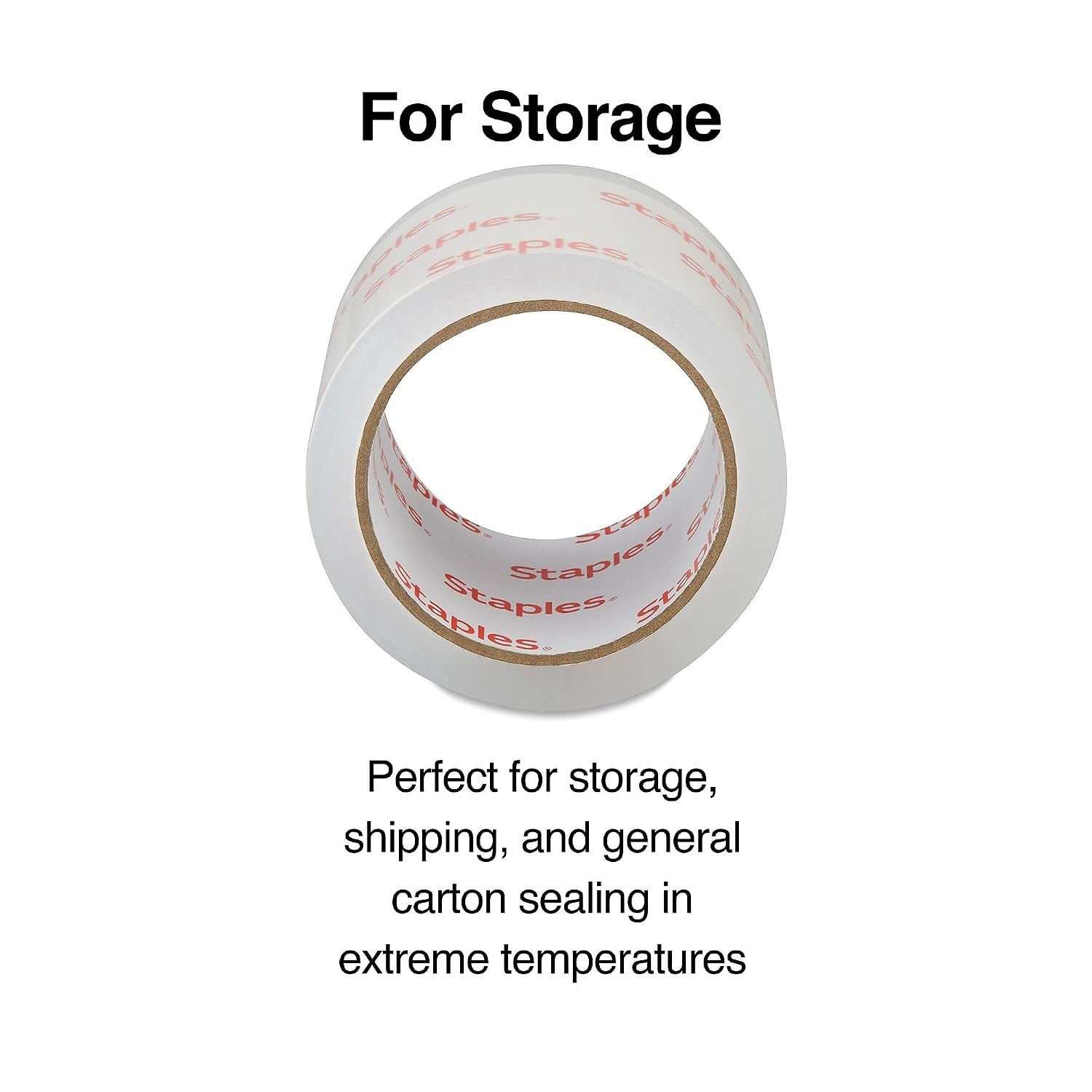 image:imageSTAPLES Lightweight Moving amp Storage Tape 283 x 546 Yards Clear 12Carton ST6100352204VS