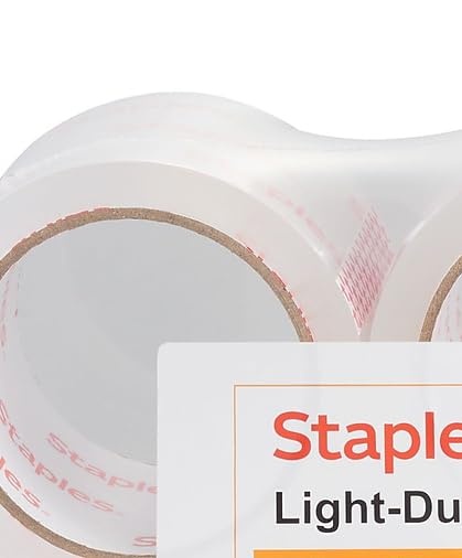 image:imageSTAPLES Lightweight Moving amp Storage Tape 283 x 546 Yards Clear 6Roll Pack