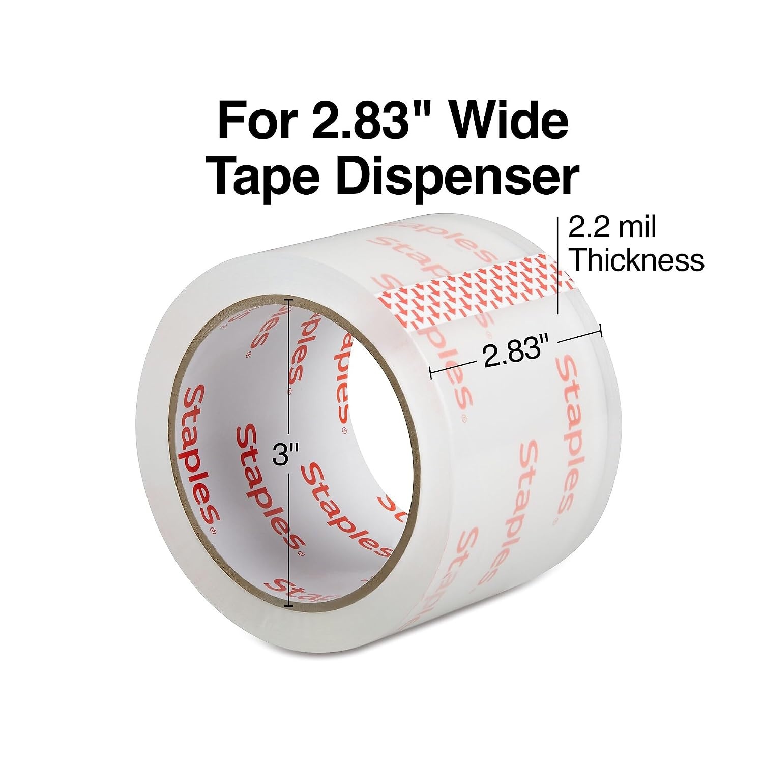 image:imageSTAPLES Lightweight Moving amp Storage Tape 283 x 546 Yards Clear 6Roll Pack