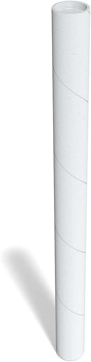 image:imageSTAPLES Mailing Tubes 3 x 36 White SpiralWound Protective Tubes 12Carton 116343 x 36