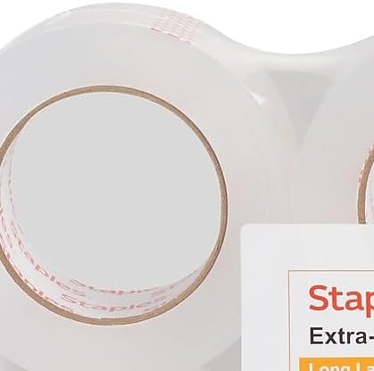 image:imageSTAPLES Moving amp Storage Packing Tape 188 x 109 Yards Clear 6Roll PackHeavy Duty