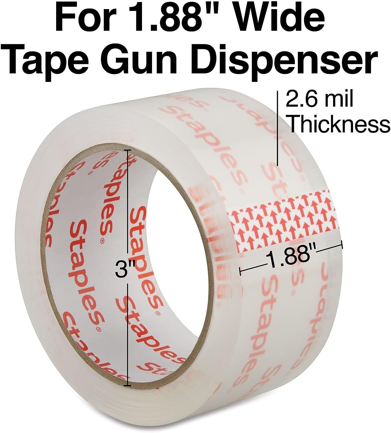 image:imageSTAPLES Moving amp Storage Packing Tape 188 x 546 Yards Clear 36 Rolls12 Pack