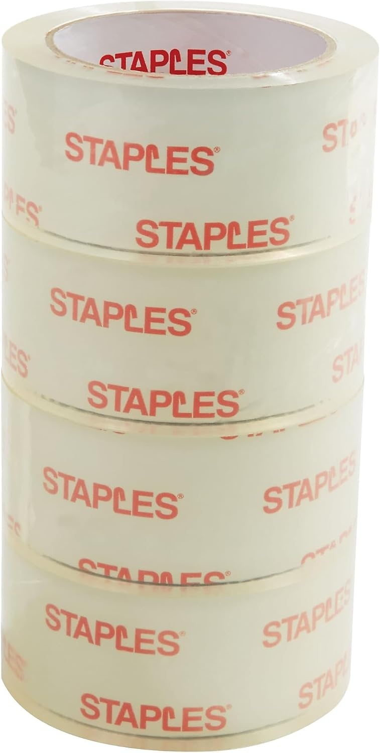 image:imageSTAPLES Moving amp Storage Packing Tape 188 x 546 Yards Clear 36 Rolls12 Pack